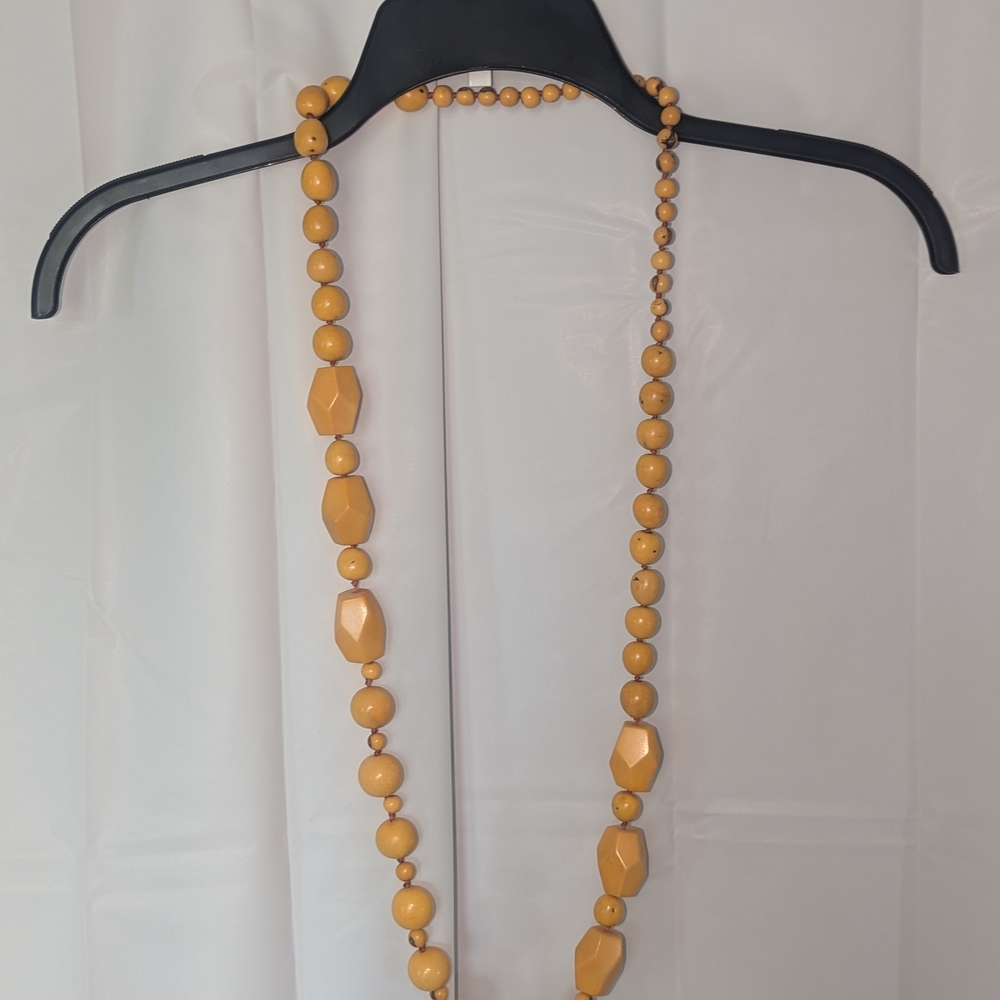 Yellow Beaded Necklace